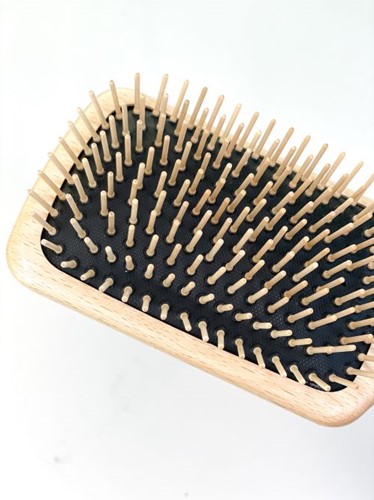 Biocare Large Wooden Hairbrush With Pins-2