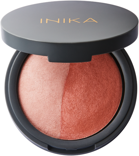 INIKA Organic Baked Blush Duo - Burnt Peach