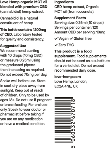 Love Hemp 1200mg 4% CBD Oil – 30ml Orange-3