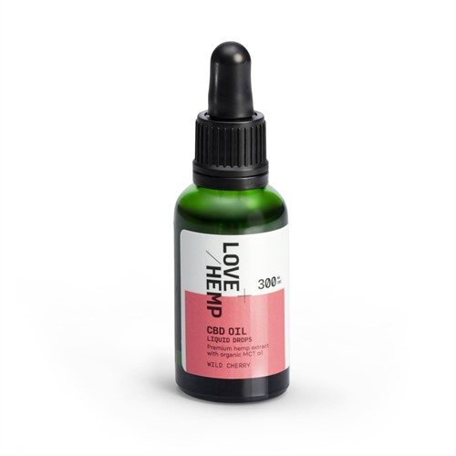 Love Hemp 300mg 1% CBD Oil Drops – 30ml Wild Cherry