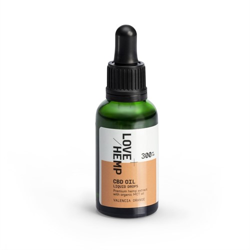 Love Hemp 300mg 1% CBD Oil Drops – 30ml Orange
