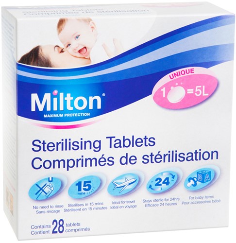 Milton 28 sterilization tablets 