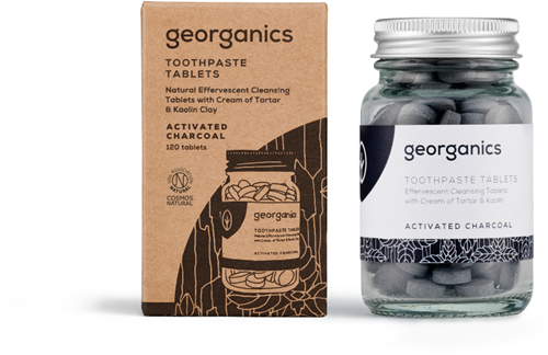 Georganics Minerale Tandpasta Tabletten - Actieve Kool